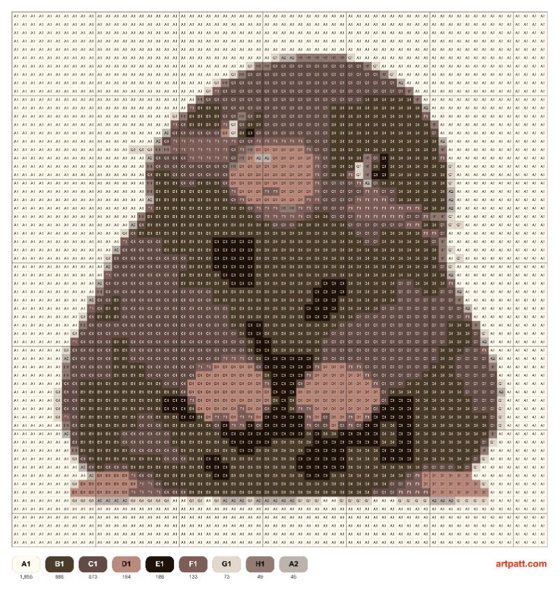 Craft-First Mole Cross Stitch Pattern — 64×64