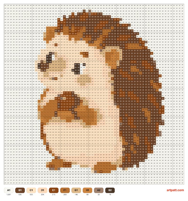 Chestnut Hedgehog — 64×64 Crochet Pattern