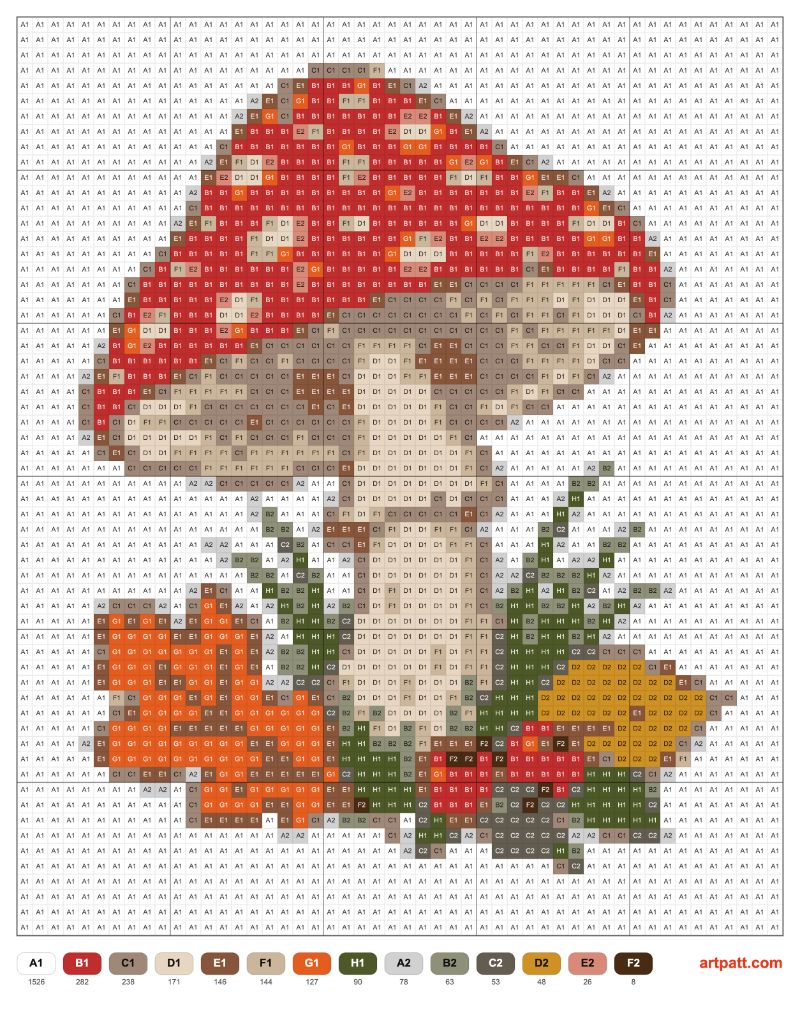 Free Cross Stitch Mushroom Pattern — Cottagecore Forest 50×60 Chart