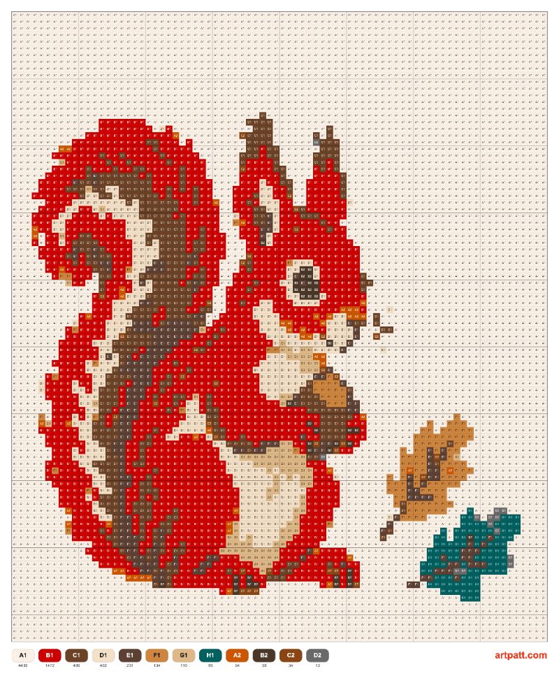 Stitch this early-autumn squirrel in tapestry crochet with a clean Scandinavian rhythm. Work steady single-crochet rows,