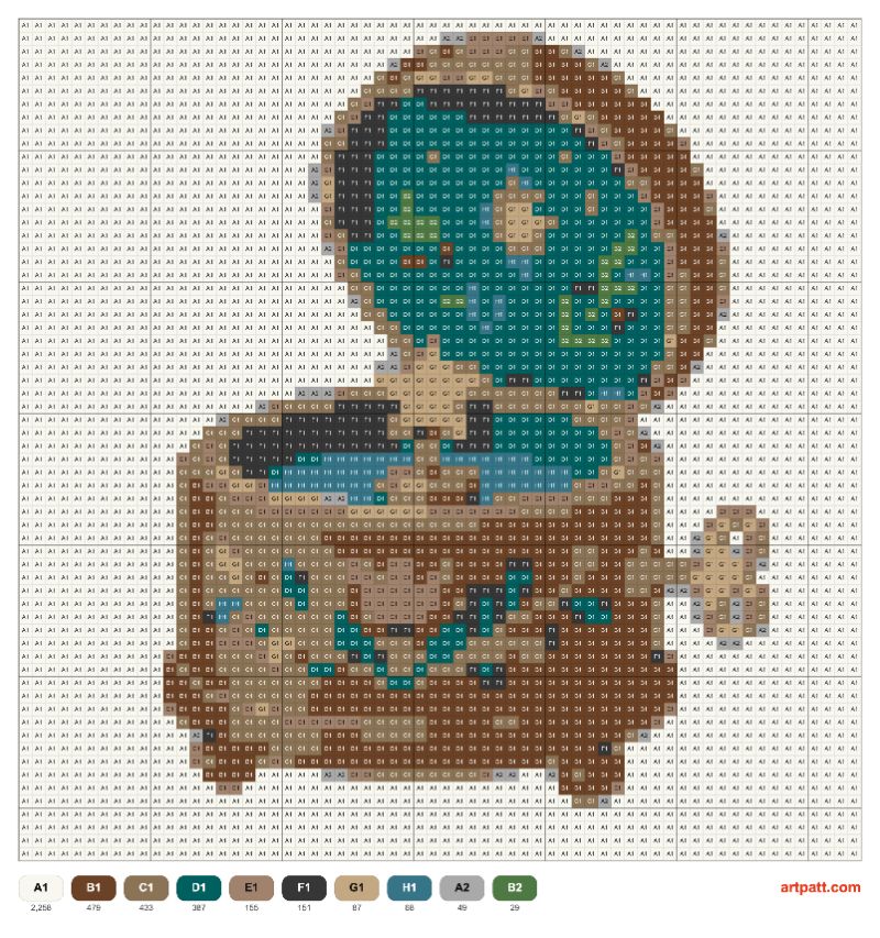 Whimsical Music Box Tapestry Crochet Pattern — 64×64, 10 Colors