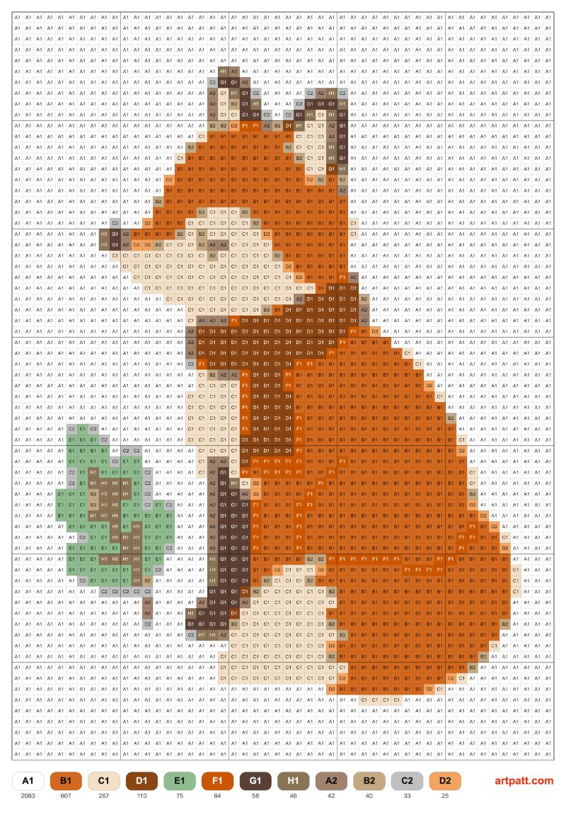 Free Crochet Fox Pattern — Folk Autumn Fox with Scarf 50×69