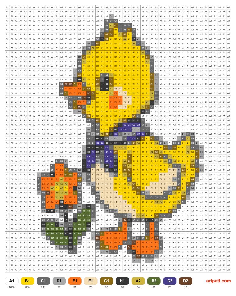 Free Crochet Duck Pattern — Sailor Duck 50×59 Chart