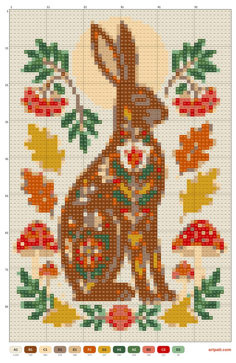 Folk Hare with Toadstools Cross Stitch Pattern