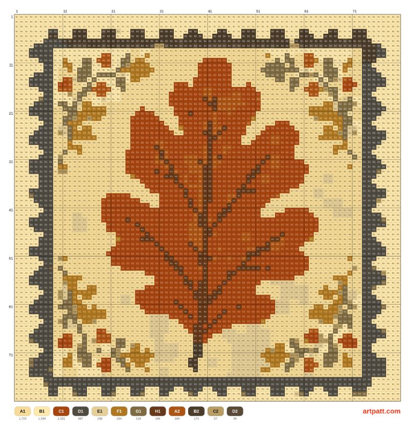 Cross Stitch Oak Leaf — Vintage Postage Stamp Mini