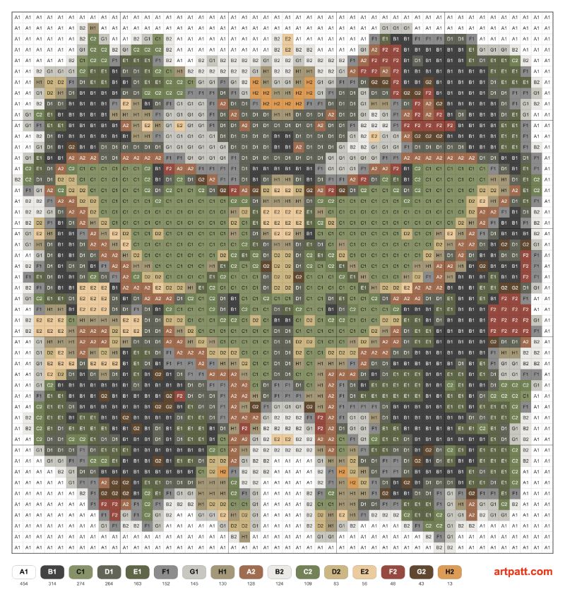 Free Luna Moth Embroidery Pattern — Folk Art 50×50 DMC Chart