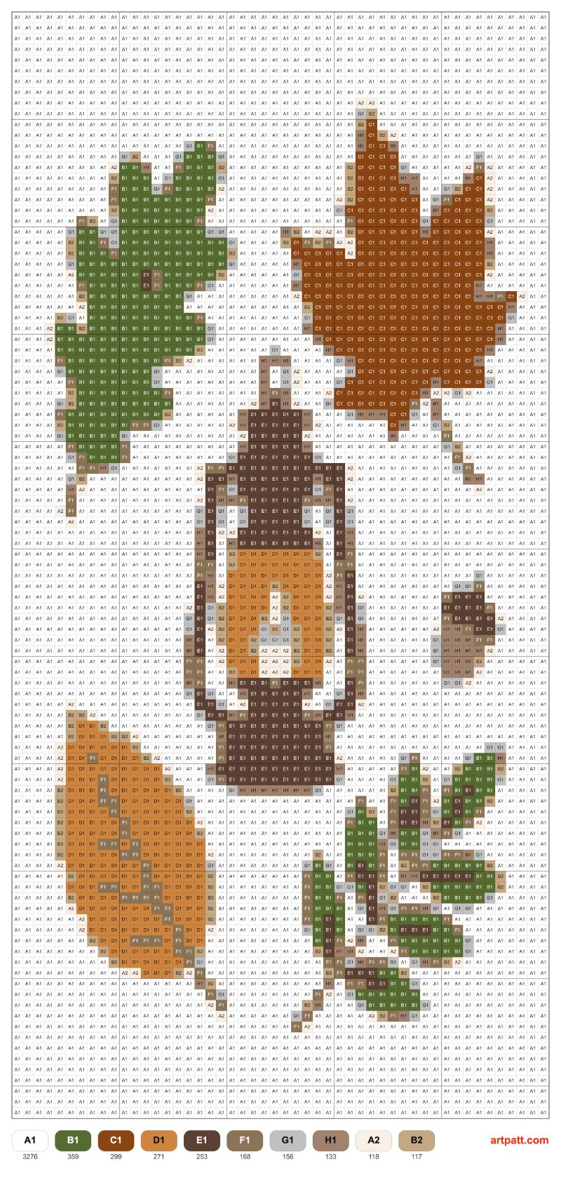 Free Knitting Autumn Pattern — Lantern and Falling Leaves 50×103