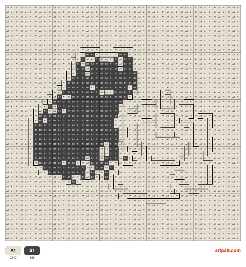 Free Blackwork Frog Pattern — Minimal Pond Motif 50×50