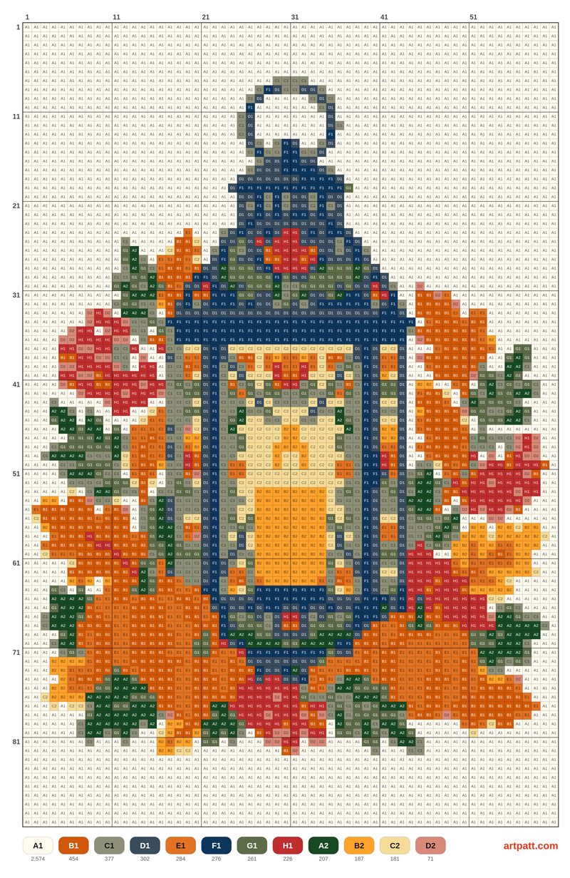 Folk Autumn Lantern with Rowan Berries Cross Stitch Pattern