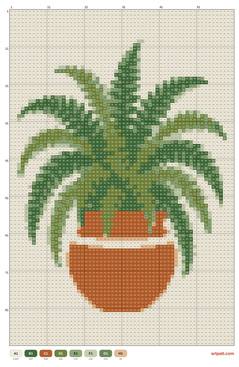 Boston Fern in Terracotta Pot Cross Stitch Pattern