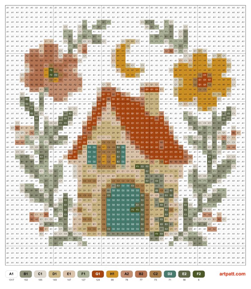 Free Cross Stitch Cottage Pattern — Folk Sampler with Teal Door 50×54