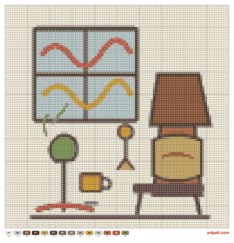 Cozy Autumn Reading Nook Cross Stitch Pattern