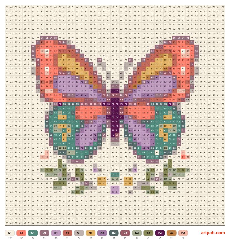 Free Embroidery Butterfly Pattern — 50×50 DMC Chart