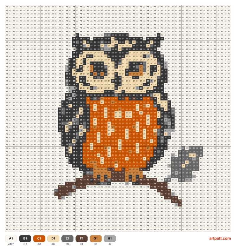 Cozy Owl — 64×64 Tapestry Crochet Pattern