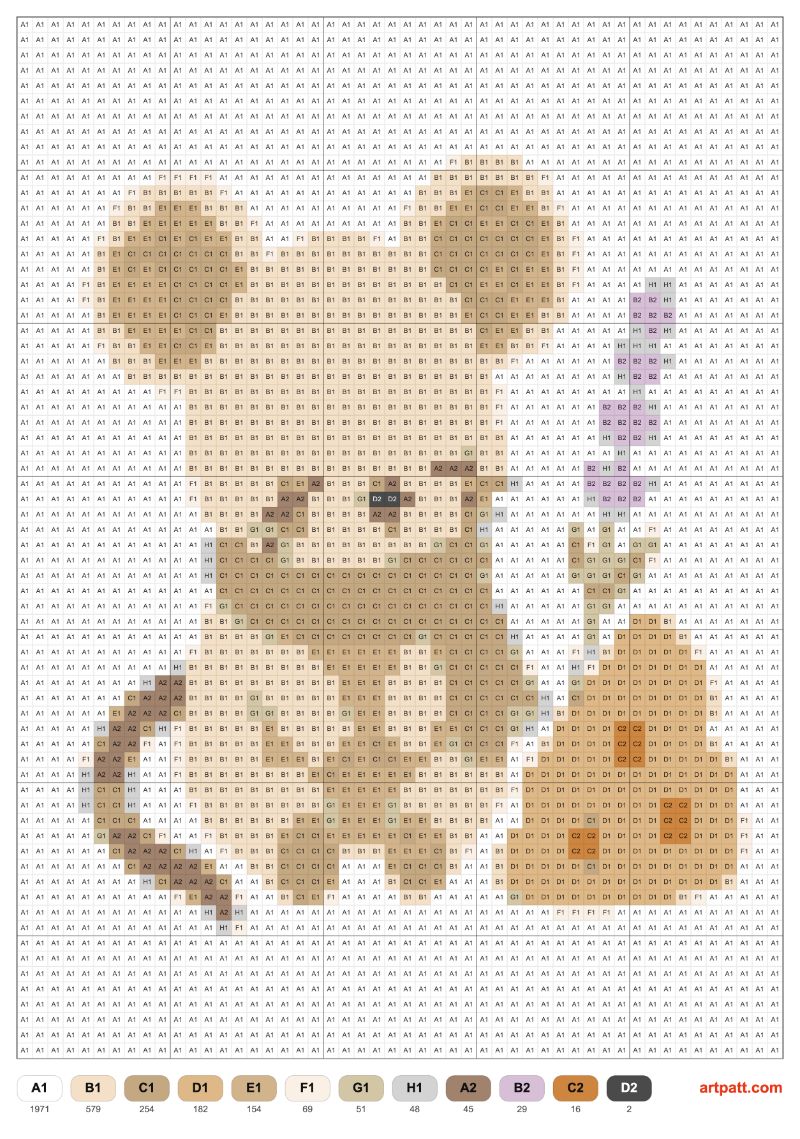 Free Crochet Mouse Pattern — Sleepy Mouse with Cheese 50×68 Chart