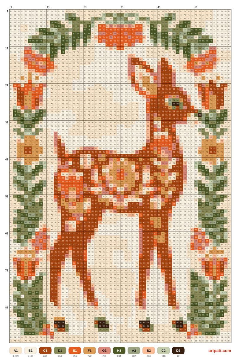 Folk Fawn in a Rowan Arch Cross Stitch Pattern