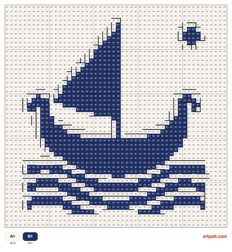Nordic Sailboat Blackwork Motif Pattern